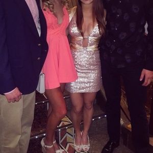 Champagne Sequin Cocktail Dress